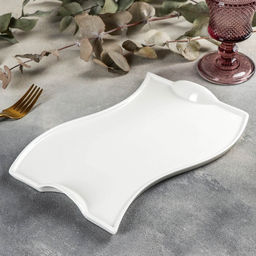 Блюдо Wilmax, 26×17.5 см, фарфор, белое