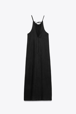 HALTERNECK DRESS WITH GATHERING - Zara фото 7