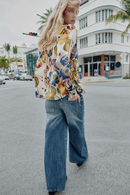 PRINTED SATIN BLOUSE - Zara фото 12