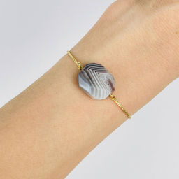 Браслет регулируемый с ботсванским Агатом - Радуга самоцветов фото 2