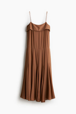Vestido de gasa con tirantes espagueti