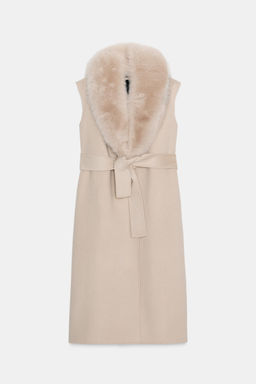 ZW COLLECTION FAUX FUR COLLAR WAISTCOAT - Zara фото 9