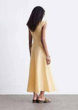 Vestido midi acampanado de lino - H&m фото 9