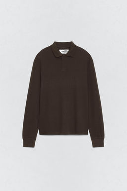 SOSHIOTSUKI x ZARA WAFFLE-KNIT TEXTURED POLO SHIRT  фото 4