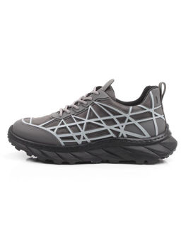 03-33081BK-7 GREY Кроссовки мужские (натуральная кожа (нубук), текстиль)