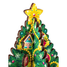 Модель из дерева WoodLand Toys «Ёлка сборная. Игрушки ассорти»