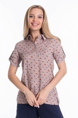 Рубашка М31756в бежевый - Елена фото 2