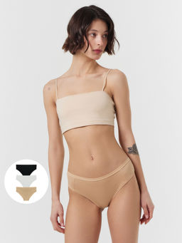 Цена за 2 штуки! Трусы слипы женские в наборе, 3 шт