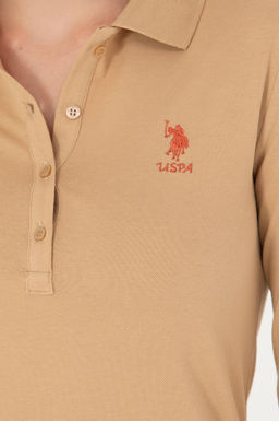 U. S. Polo Assn Женская базовая толстовка с воротником-поло песочного цвета - U.s. polo assn фото 21