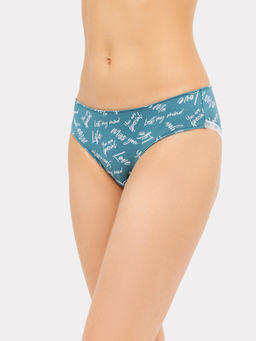 Цена за 2 штуки! Трусы женские классические в синем цвете с принтом текст текст на арктике 412429 - Mark formelle фото 2