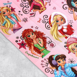 Цена за 10 шт. Наклейки бумажные Подружки, c раскраской на обороте, 11 15,5 см - Арт узор фото 3