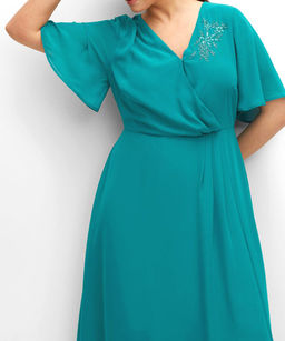 Платье, цвета изумруда