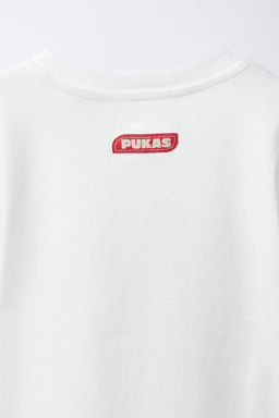 CAMISETA ESTAMPADO FOTOGRAF?A PUKAS SURF / Blanco
