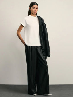 Футболка с принтом из хлопка / Zarina фото 2