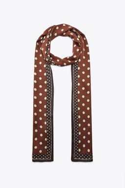 POLKA DOT PRINT SATIN SCARF - Zara фото 4