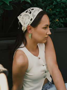 Серьги металл Цепной водопад, цвет серебро - Qf фото 4