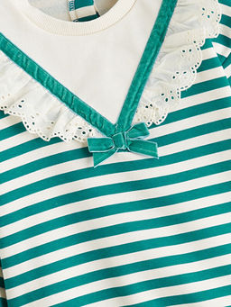 Bisiklet Yaka K?z ?ocuk Sweatshirt ve Tayt