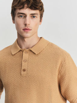 Джемпер поло фактурной вязки ZR2605043301-136 / Zarina