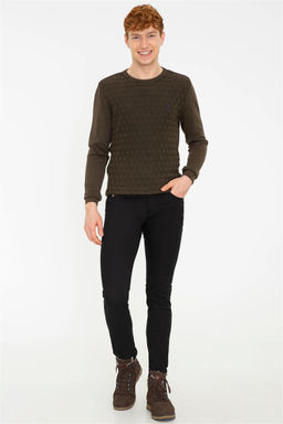 Мужской базовый свитер кокосового цвета - U.s. polo assn фото 4