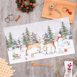 Полотенце Этель Праздник в лесу 40х73+/- 3см,100% хл,саржа 190гр/м2