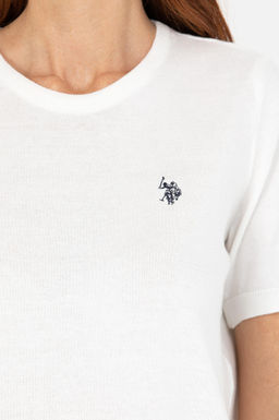 Kad_n Ekru Bisiklet Yaka Kazak