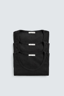 PACK 3 CAMISETA TANK B?SICA / Negro