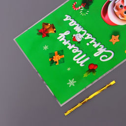 Цена за 50 шт. Пакет подарочный новогодний, для сладких подарков Новогодний МИКС №2 13?27 см1 см - UPAK LAND фото 19