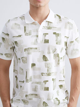 Polo Yaka Desenli Pike Erkek Ti??rt