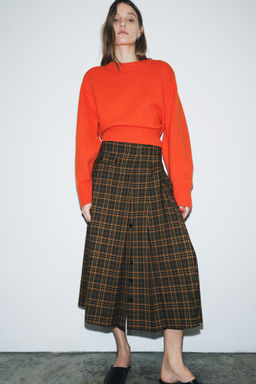 100% WOOL JUMPER WITH SHOULDER PADS