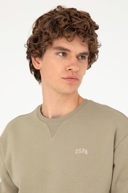 Мужской базовый свитшот светло-хаки - U.s. polo assn фото 2