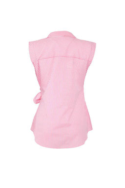 Pembe Cizgili Kruvaze Baglama Detayl? Dokuma Bluz TWOSS25BZ00581 - Trendyolmilla фото 3