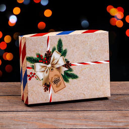 Цена за 5 шт. Подарочная коробка сборная Почта, 16,5 х 12,5 х 5,2 см