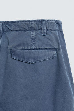 PANTAL?N CARGO RELAXED FIT LAVADO / Azul - Zara фото 10