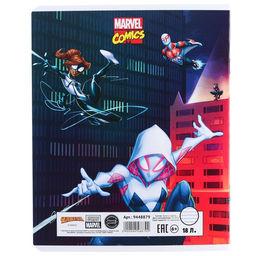 Цена за 20 шт. Тетрадь 18 листов, в линейку, МИКС 5 видов, обложка мелованный картон, Человек-паук - Marvel фото 10