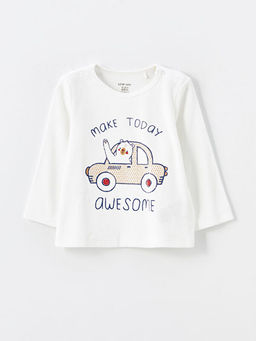 Bisiklet Yaka Uzun Kollu Bask?l? Erkek Bebek Pijama Tak?m? - Waikiki фото 2