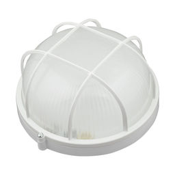 ULW-K22A 8W/4000K IP54 WHITE Светильник светодиодный влагозащищенный. Круг с решеткой. Белый свет (4000K). 600Лм. Диаметр 188мм. Корпус белый. ТМ Uniel
