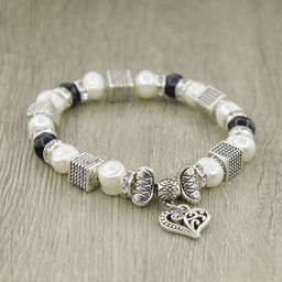 Браслет Фантазия-2 с жемчугом и синим авантюрином, длина 18см - Agat77 фото 5