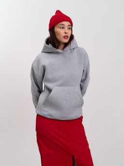 Толстовка женская с капюшоном "Вasic" меланж