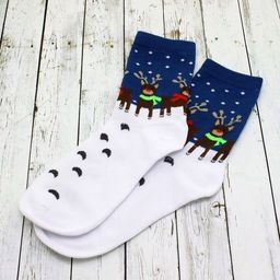 Носки НГ р.35-40 Новогоднее настроение Олени на снегу - Krumpy фото 4