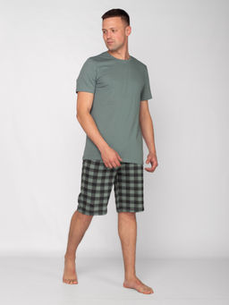 Пижама мужская кулирка с шортами "ЧЕЛСИ" ХАКИ