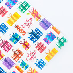 Цена за 10 шт. Бумага упаковочная крафтовая «Новогодние подарки», 50 х 70 см