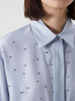 Ta?l? Oversize Kad?n G?mlek Tunik