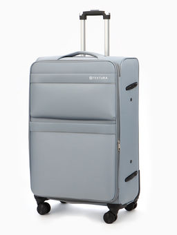 Чемодан 28",Текст,47*30*78,отд на молнии,2 нар/карм, увелич,код замок,4 колеса, т.серый