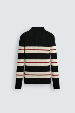 STRIPED JACQUARD KNIT POLO SHIRT - Zara фото 18