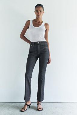 ZW COLLECTION BOOTCUT HIGH-WAIST CROPPED JEANS - Zara фото 2