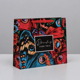 Пакет подарочный ламинированный, упаковка, Dreams come true, M 26 х 30 х 9 см