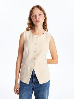 Bisiklet Yaka Kad?n Klasik Yelek