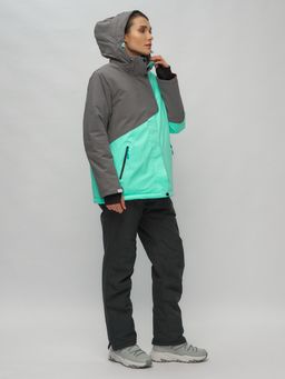 Горнолыжный костюм женский большого размера бирюзового цвета 02278Br - Chunmai фото 10