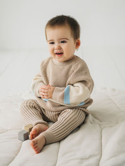 Костюм вязаный "Тофу/Нюд" 0+