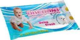 DISCOUNT Влажные салфетки (15шт) д/детей с экст.Ромашки Camomile Antibacterial п/п.132